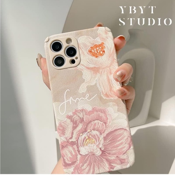 5for$10 Pale Floral iPhone 12 Pro Max Case, Aesthetic TPU Cover Protection Case - Picture 7 of 11